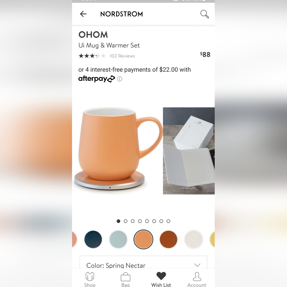 Ohom Ui Mug And Warmer Set in spring nectar